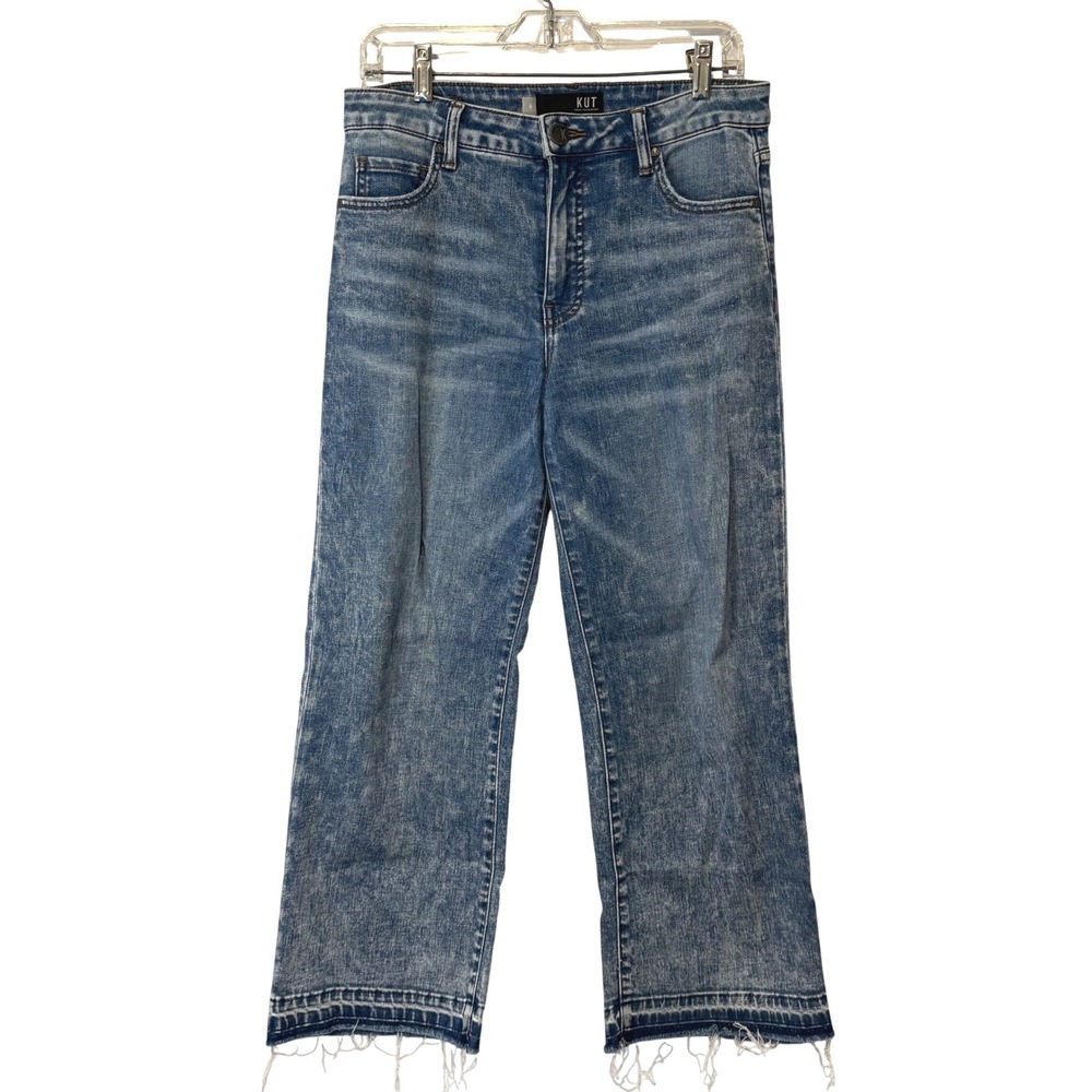 KUT from the Kloth Charlotte High Rise Fab Ab Culotte Jeans Medium Wash Size 4